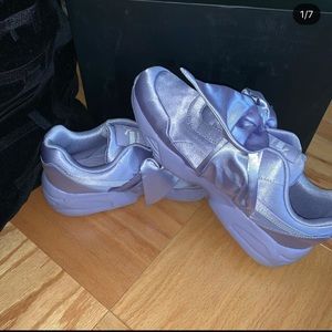 Purple Satin Fenty Womens Sneaker
